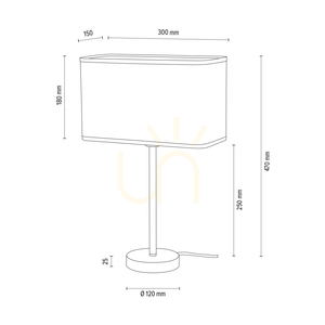 Stolná lampa Cadre, 1xE27, Max. 25 W, čierny kov / čierny PVC kábel / čierny tienidlo, 30 cm small 5