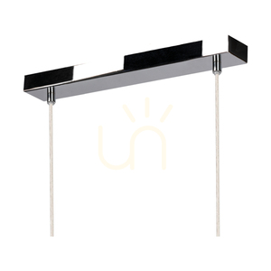 Závesné svietidlo Cadre, 2xE27, Max. 40 W, chrómovaný kov / priehľadný PVC kábel / biele tienidlo, 56 cm small 2