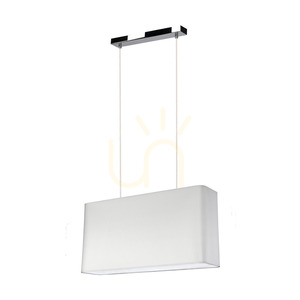 Závesné svietidlo Cadre, 2xE27, Max. 40 W, chrómovaný kov / priehľadný PVC kábel / sivý tienidlo, 56 cm small 0
