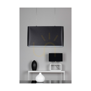 Závesné svietidlo Cadre, 2xE27, Max. 40 W, čierny kov / priehľadný PVC kábel / čierne tienidlo, 56 cm small 2
