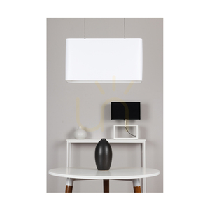 Závesné svietidlo Cadre 2xE27 Max. 40 W, olejovaný dub / priehľadný PVC kábel / biele tienidlo 56 cm small 6