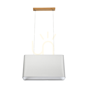 Závesné svietidlo Cadre 2xE27 Max. 40 W, olejovaný dub / priehľadné PVC / sivá, 56 cm small 2