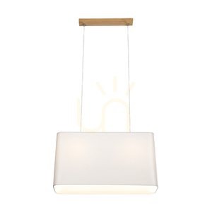 Závesné svietidlo Cadre 2xE27 Max. 40 W, olejovaný dub / priehľadné PVC / sivá, 56 cm small 3