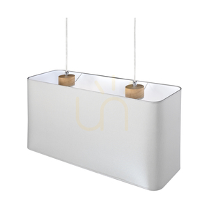 Závesné svietidlo Cadre 2xE27 Max. 40 W, olejovaný dub / priehľadné PVC / sivá, 56 cm small 4