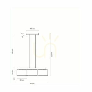 Závesné svietidlo Cadre, 3xE27, Max. 25 W, olejovaný dub / priehľadný PVC kábel / biele tienidlo, 95 cm small 2