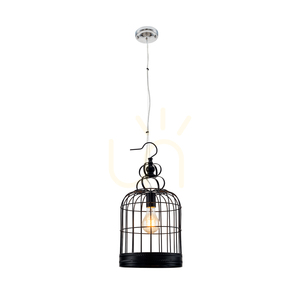 Závesné svietidlo Cage, 1xE27, Max. 60 W, čierny kov, Ø 25 cm small 1