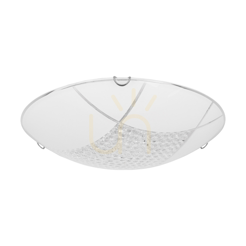 Skontrolujte Stropné svietidlo Carolina, obsahuje 1x LED 2700 K 18 W, chrómový kov/biely sklenený tienidlo, Ø 40 cm