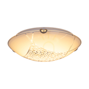 Stropné svietidlo Carolina, obsahuje 1x LED 2700 K 15 W, chrómový kov/biely sklenený tienidlo, Ø 30 cm small 1