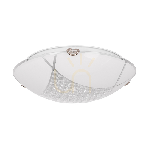 Skontrolujte Stropné svietidlo Carolina, obsahuje 1x LED 2700 K 15 W, chrómový kov/biely sklenený tienidlo, Ø 30 cm