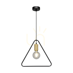 Závesné svietidlo Carsten Wood, 1xE27, Max. 60 W, olejovaný dub / čierny kov / čierny PVC kábel, Ø 37 cm small 1
