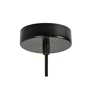Závesné svietidlo Casa Rina 1xE27 Max. 60 W, olejovaný dub / čierny kov / čierny PVC kábel, Ø 48 cm small 1
