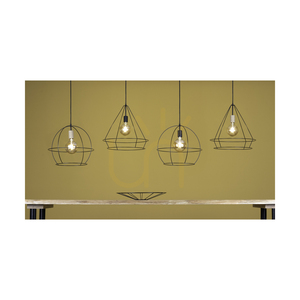 Závesné svietidlo Casa Triango 1xE27 Max. 60 W, olejovaný dub / čierny kov / čierny PVC kábel, Ø 48 cm small 2