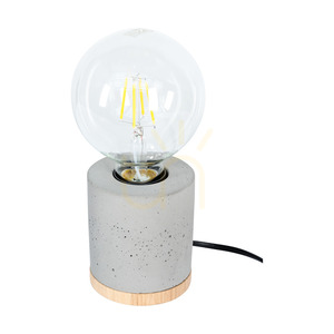 Stolná lampa Cesar, 1xE27, Max. 25 W, olejovaný dub/sivý betón/čierny opletený kábel, Ø 10 cm small 0