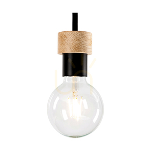 Stropné svietidlo Chandelle, 1xE27, Max. 40 W, olejovaný dub/čierny kov, 13,5 cm small 2