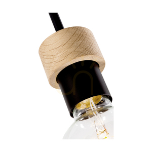 Stropné svietidlo Chandelle, 1xE27, Max. 40 W, olejovaný dub/čierny kov, 13,5 cm small 3