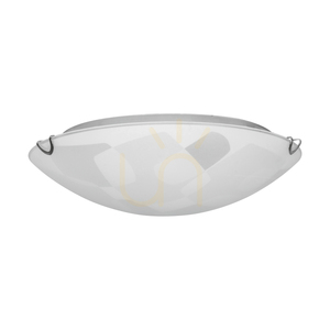 Stropné svietidlo Chicago, obsahuje 1x LED 2700 K 18 W, chrómový kov/biely sklenený tienidlo, Ø 40 cm small 1