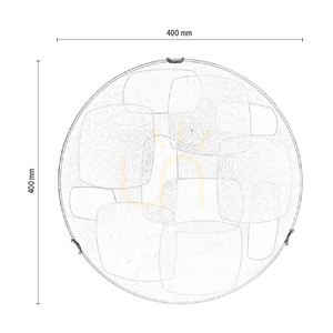 Stropné svietidlo Chicago, obsahuje 1x LED 2700 K 18 W, chrómový kov/biely sklenený tienidlo, Ø 40 cm small 2