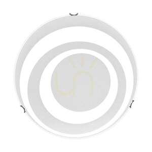 Kruhové stropné svietidlo, obsahuje 1x LED 2700 K 30 W, chrómový kov/biely sklenený tienidlo, Ø 50 cm small 2
