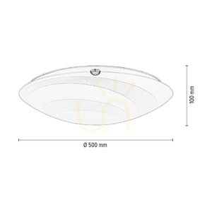 Kruhové stropné svietidlo, obsahuje 1x LED 2700 K 30 W, chrómový kov/biely sklenený tienidlo, Ø 50 cm small 4
