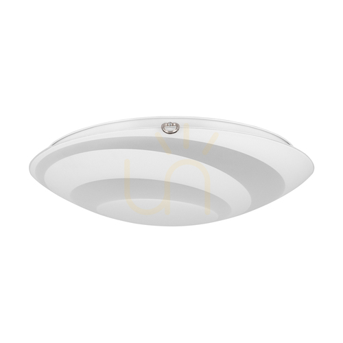 Skontrolujte Kruhové stropné svietidlo, obsahuje 1x LED 2700 K 30 W, chrómový kov/biely sklenený tienidlo, Ø 50 cm