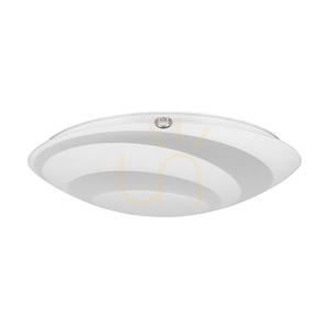 Kruhové stropné svietidlo, obsahuje 1x LED 2700 K 30 W, chrómový kov/biely sklenený tienidlo, Ø 50 cm small 0