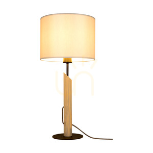 Stolná lampa Colette Grey, 1xE27, Max. 60 W, borovica morená na šedo, čierny kov, čierny opletený kábel, šedé tienidlo, Ø 27 cm small 1