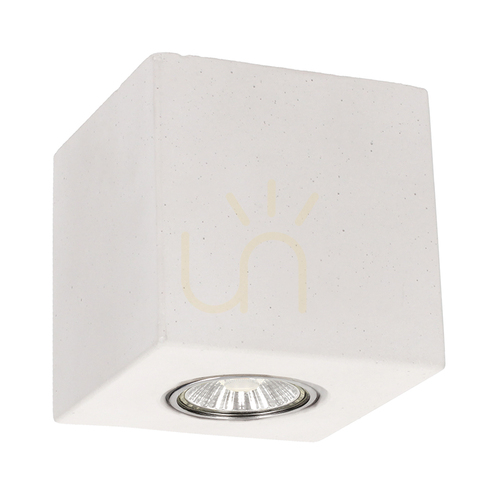 Skontrolujte Stropné svietidlo Concretedream Square, 1xGU10, Max. 6 W, biely betón, 10 cm