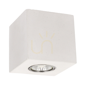 Stropné svietidlo Concretedream Square, 1xGU10, Max. 6 W, biely betón, 10 cm small 0