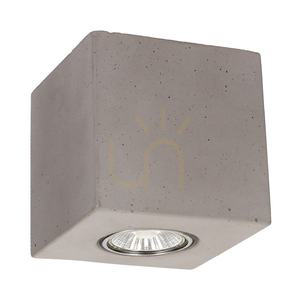 Stropné svietidlo Concretedream Square, 1xGU10, Max. 6 W, betónovo šedá, 10 cm small 0