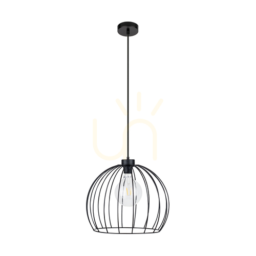 Skontrolujte Závesné svietidlo Coop 1xE27 Max. 60 W, čierny kov/čierny PVC kábel, Ø 37 cm