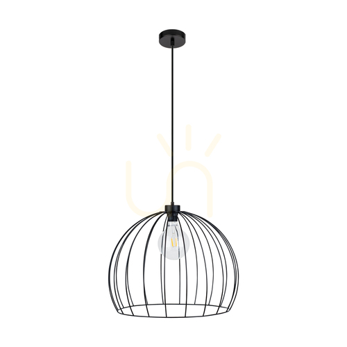 Skontrolujte Závesné svietidlo Coop 1xE27 Max. 60 W, čierny kov/čierny PVC kábel, Ø 49 cm