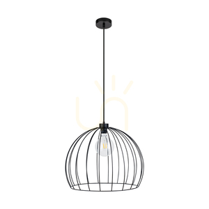 Závesné svietidlo Coop 1xE27 Max. 60 W, čierny kov/čierny PVC kábel, Ø 49 cm small 0