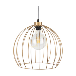 Závesné svietidlo Coop, 1xE27, Max. 60 W, zlatý kov/čierny PVC kábel, Ø 37 cm small 1