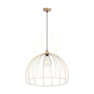Závesné svietidlo Coop, 1xE27, Max. 60 W, zlatý kov/čierny PVC kábel, Ø 57 cm small 0