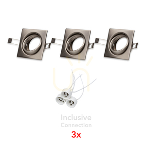 Sada stropných bodových svietidiel Cristaldream, 3xGU10, Max. 50 W, saténovo-kovová, 8,3 cm small 0