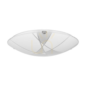 Stropné svietidlo Dakota, obsahuje 1x LED 2700 K 18 W, chrómový kov/biely sklenený tienidlo, Ø 40 cm small 0