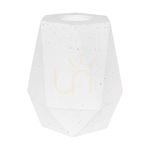 Stolná lampa Diamant, 1xE27, Max. 25 W, biely betón / čierny PVC kábel, Ø 12 cm small 2