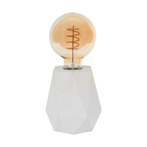 Skontrolujte Stolná lampa Diamant, 1xE27, Max. 25 W, biely betón / čierny PVC kábel, Ø 12 cm