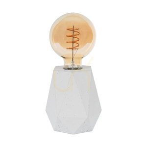 Stolná lampa Diamant, 1xE27, Max. 25 W, biely betón / čierny PVC kábel, Ø 12 cm small 0