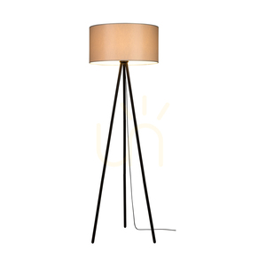 Stojaca lampa Dove, 1xE27, Max. 40 W, čierny kov / čierny PVC kábel / sivý tienidlo, Ø 50 cm small 1