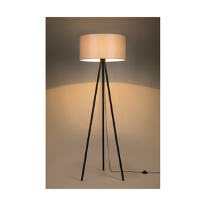 Stojaca lampa Dove, 1xE27, Max. 40 W, čierny kov / čierny PVC kábel / sivý tienidlo, Ø 50 cm small 3