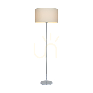 Stojaca lampa Dove, 1xE27, Max. 60 W, chrómovaný kov / priehľadný PVC kábel / biely tienidlo, Ø 50 cm small 1