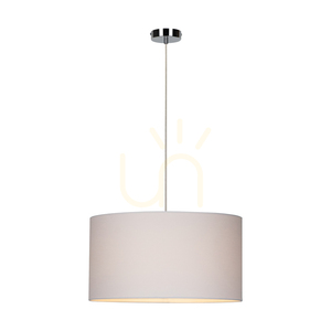Závesné svietidlo Dove, 1xE27, Max. 60 W, chrómovaný kov / priehľadný PVC kábel / biely tienidlo, Ø 50 cm small 1