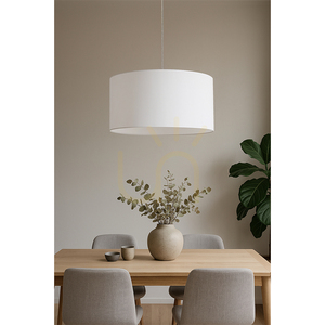 Závesné svietidlo Dove, 1xE27, Max. 60 W, chrómovaný kov / priehľadný PVC kábel / biely tienidlo, Ø 50 cm small 2