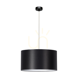 Závesné svietidlo Dove, 1xE27, Max. 60 W, čierny kov / priehľadný PVC kábel / čierne tienidlo, Ø 50 cm small 0