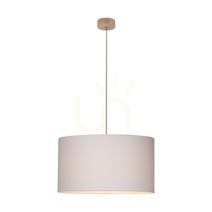 Závesné svietidlo Dove 1xE27 Max. 60 W, olejovaný dub / priehľadný PVC kábel / biele tienidlo Ø 50 cm small 1