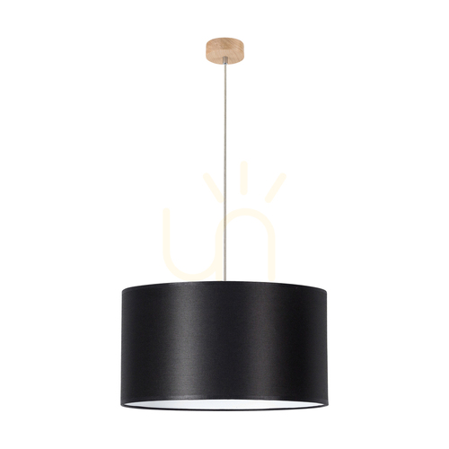 Skontrolujte Závesné svietidlo Dove 1xE27 Max. 60 W, olejovaný dub / priehľadné PVC / čierna, Ø 50 cm