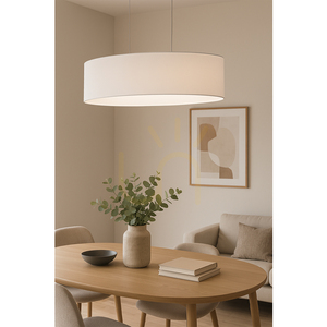 Závesné svietidlo Dove 2xE27 Max. 40 W, olejovaný dub / priehľadný PVC kábel / biele tienidlo 80 cm small 5