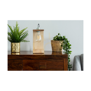 Stolná lampa Elle, 1xE27, Max. 15 W, olejovaný dub/čierna, opletený kábel, 15 cm small 3