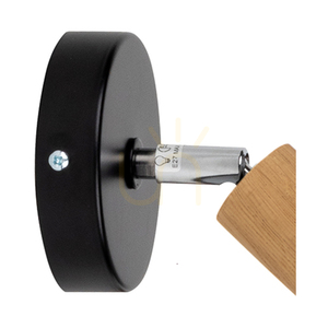Nástenná svietidlo Elmin 1xE27 Max. 25 W, olejovaný dub / čierny kov / chrómový kov, 14 cm small 1